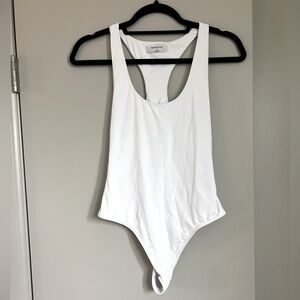 Aritzia Babaton Racer Bodysuit in White